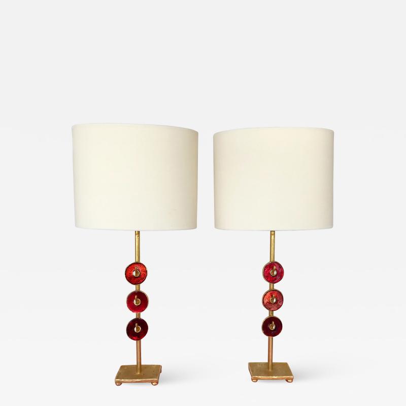 Nicolas De Wael Pair of lamps Bronze Style by Nicolas Dewael for Fondica France 2000