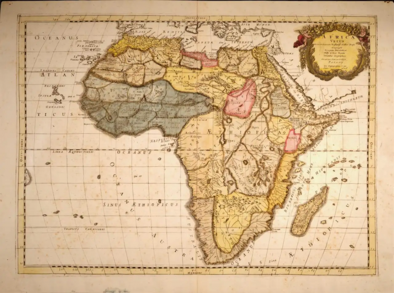 Nicolas Sanson Africa Vetus A 17th Century Hand colored Map By Sanson