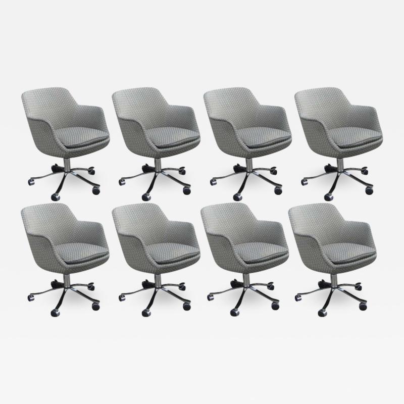 Nicos Zographos 1 Nicos Zographos Bucket Chair with Grey Circle Upholstery