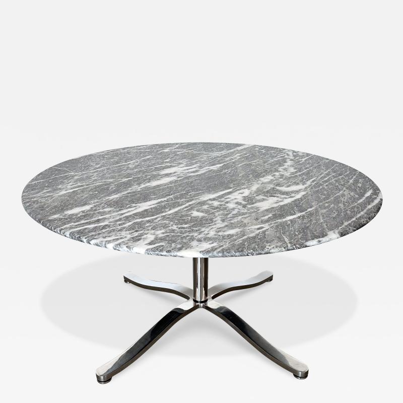 Nicos Zographos Nicos Zographos 59 Gray Marble Alpha Pedestal Dining Table