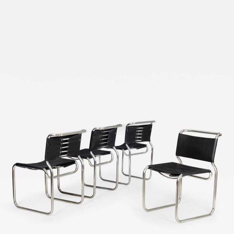 Nicos Zographos Set of 4 Mid Century Modern CH66 Dining Chairs by Nicos Zographos
