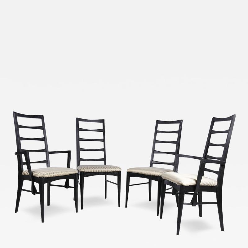 Niels Koefoed Danish Black Frame Chairs Niels Koefoed for Koefoeds Hornslet Lis
