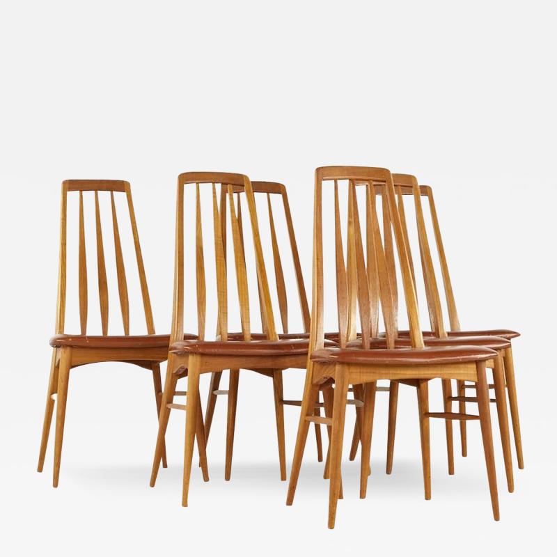 Niels Koefoed Niels Koefoed Eva Mid Century Danish Teak Dining Chairs Set of 6