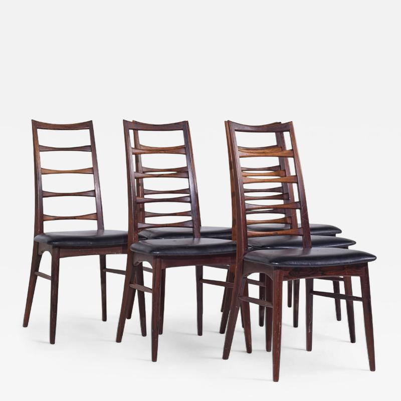 Niels Koefoed Niels Koefoed for Hornslet M belfabrik Lis Rosewood Dining Chairs Set of 6
