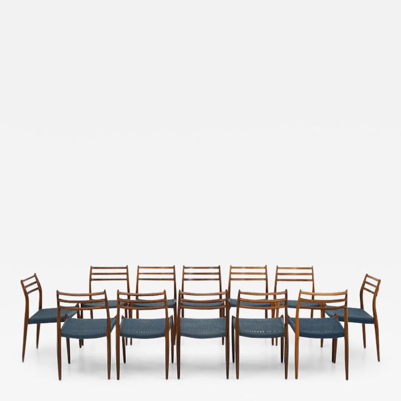 Niels Otto M ller Scandinavian Midcentury Dining Chairs Model 78 by Niels Otto M ller