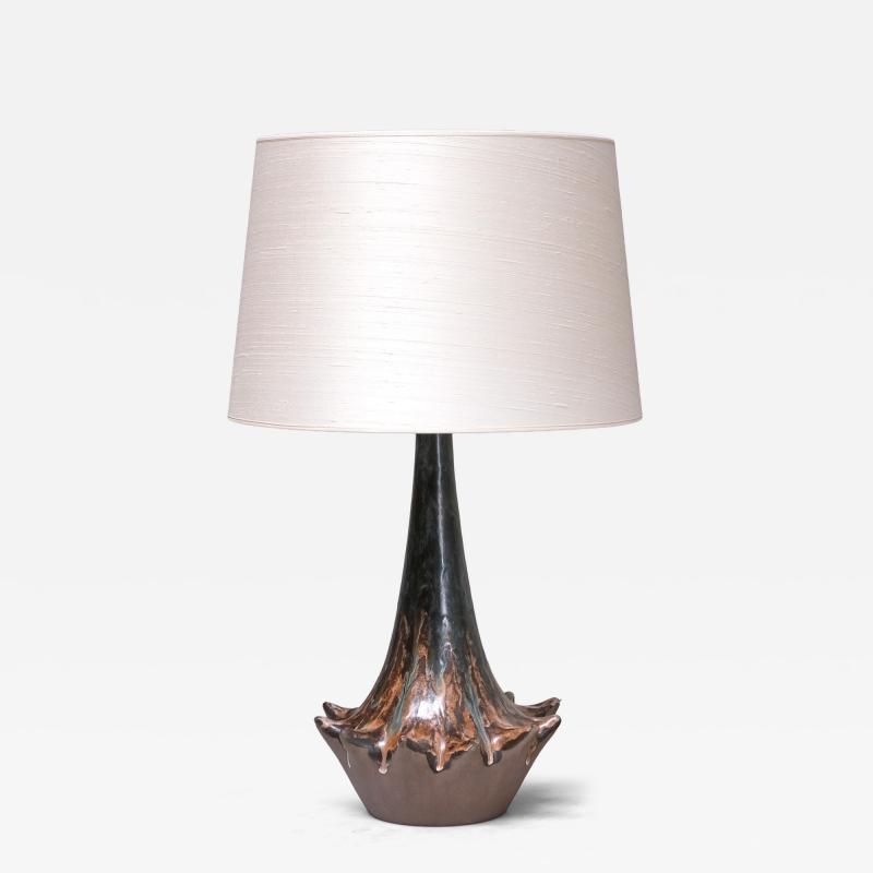 Niels Preben Larsen Large Sculptural Ceramic Table Lamp by Niels Preben Larsen Denmark 1970
