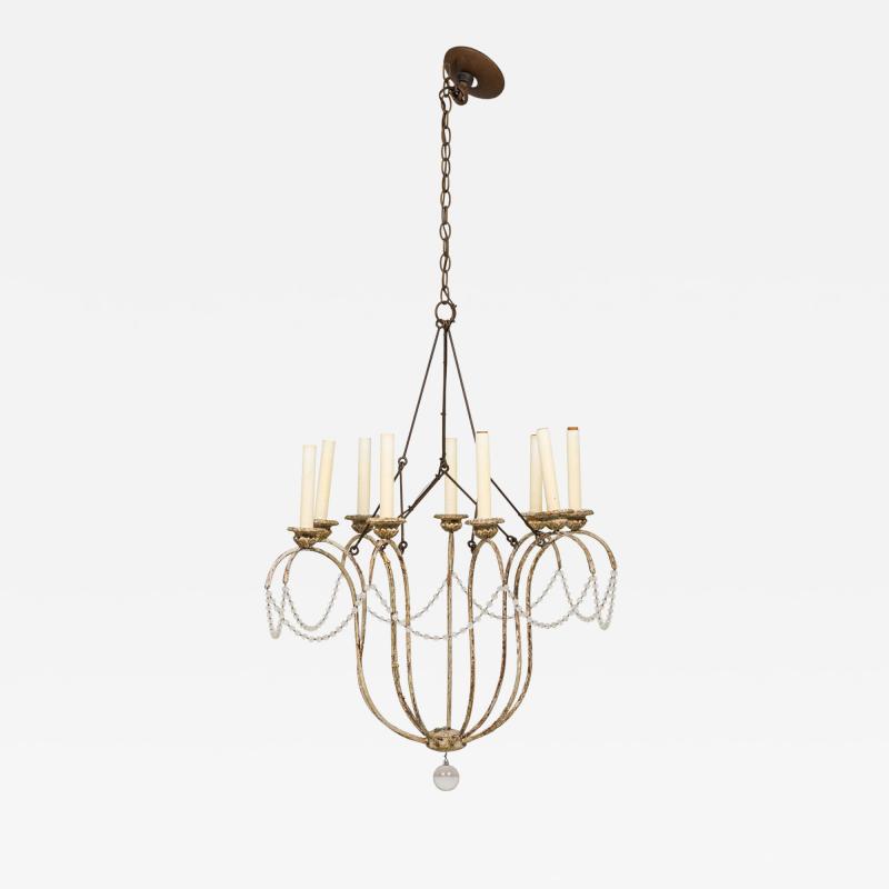 Niermann Weeks Italian 18th Century Rococo Style 9 Arm Chandelier