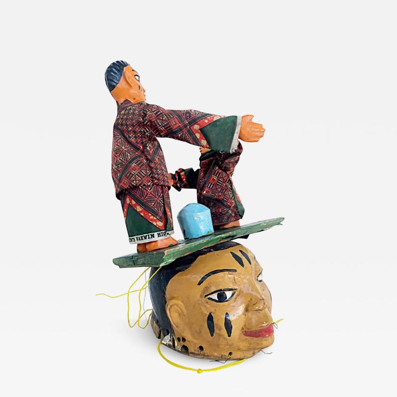 Nigerian Yoruba Gelede Headdress Mask Marionettes Which Have Been Danced