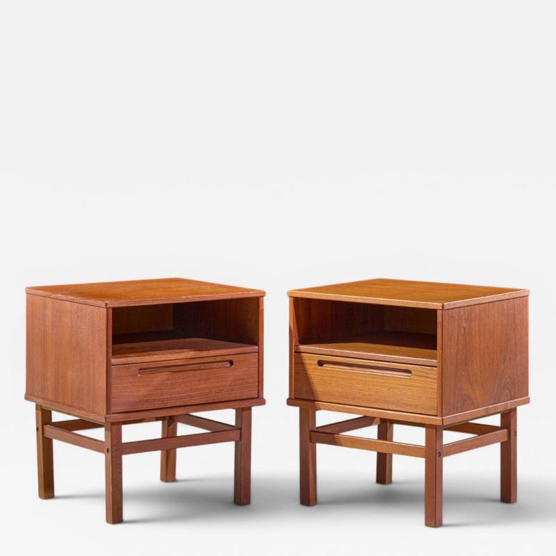 Nils Jonsson Nils Jonsson for T rring M belfabrik Mid Century Danish Teak Nightstands Pair