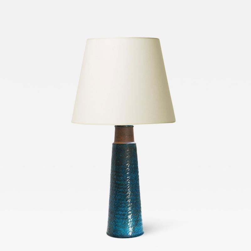 Nils Kahler Totemic table lamp with tapering pedestal base by Nils K hler