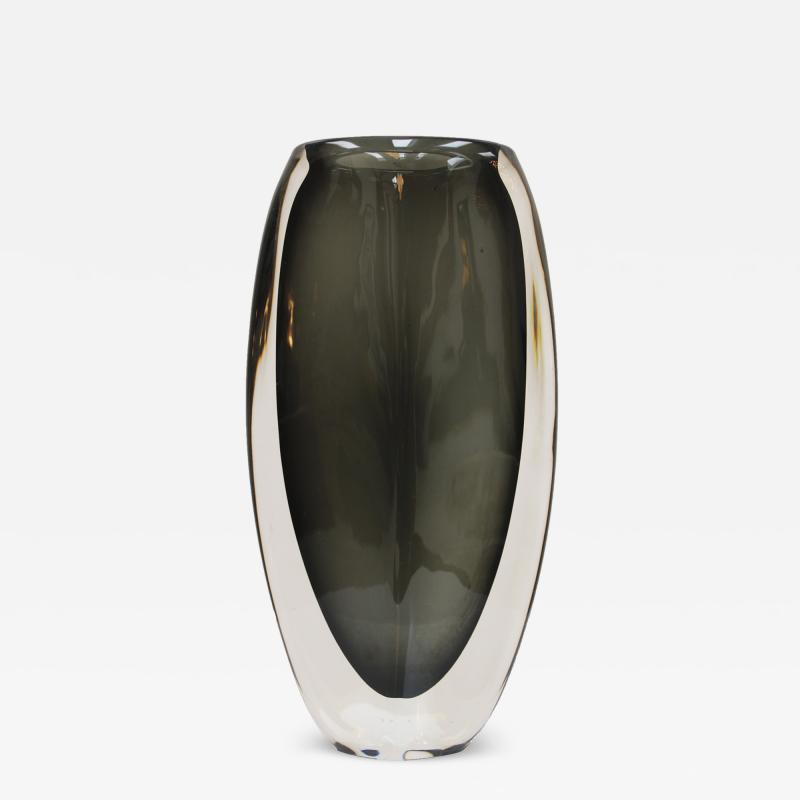 Nils Landberg Mid Century Modern Black Murano Glass by Nils Landberg for Orrefors 1960