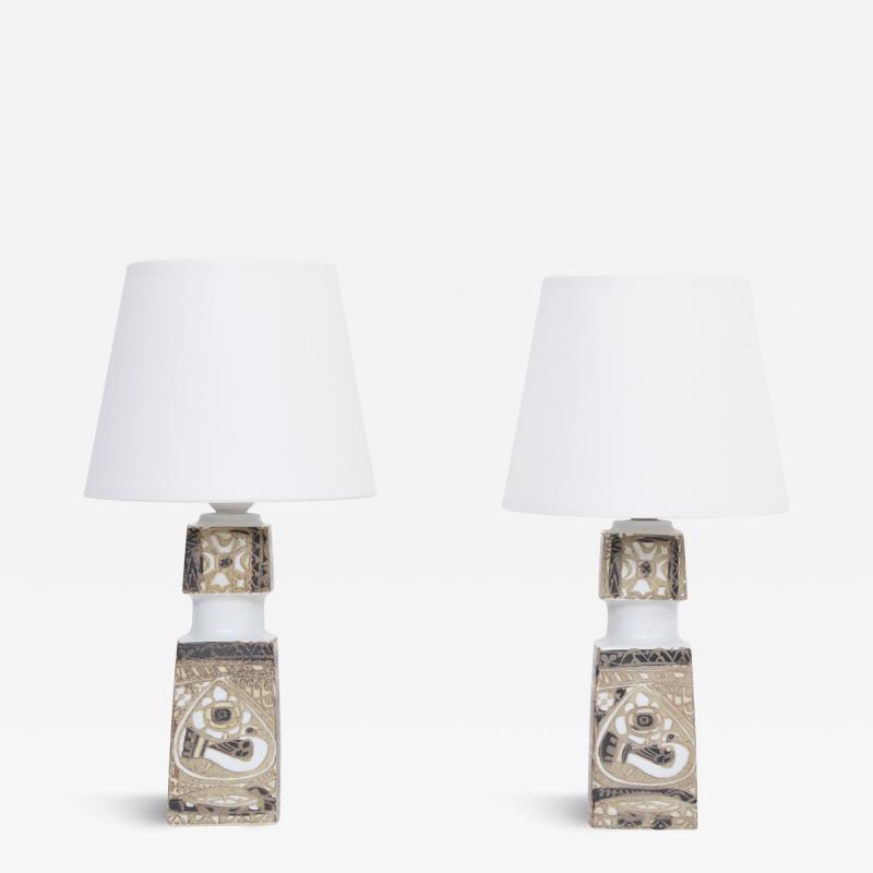 Nils Thorsson Pair of Danish Mid Century Modern Table Lamps by Nils Thorsson for Fog Morup