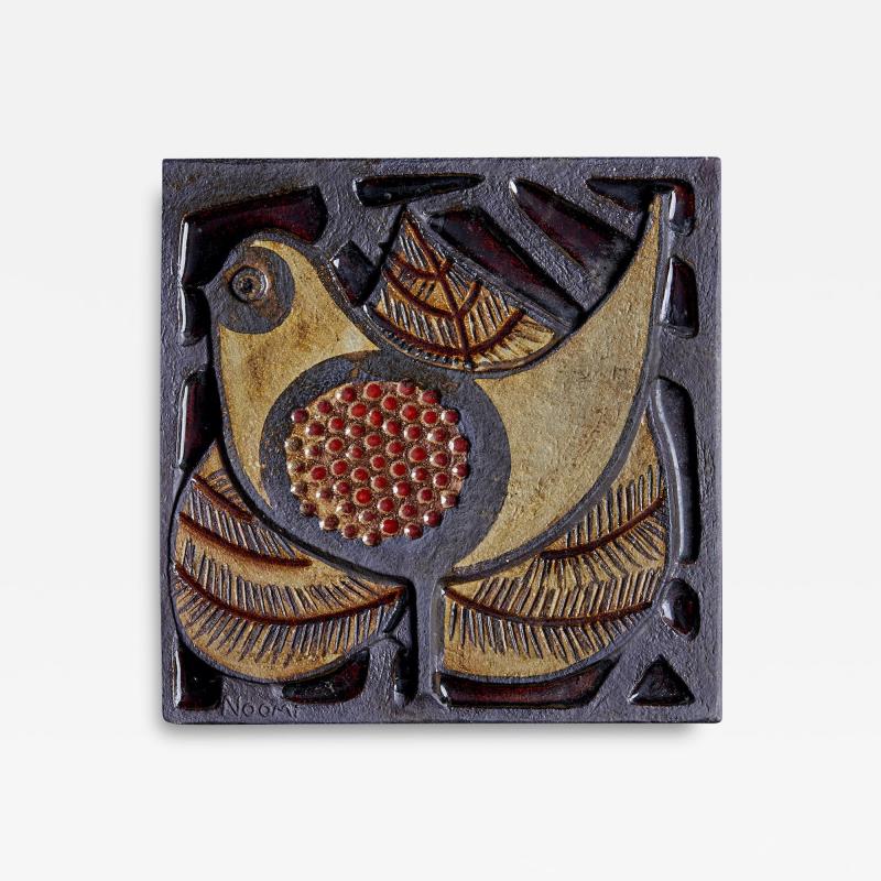 Noomi Backhausen Noomi Backhausen Ceramic Wall Mural Bird by Soholm Denmark 1960s