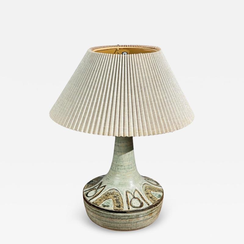 Noomi Backhausen Table Lamp Green Ceramic Denmark 1960s