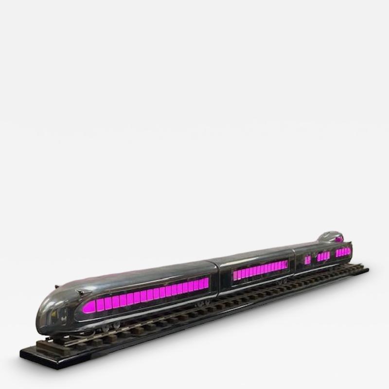 Norman Bel Geddes Norman Bel Geddes Streamlined Railway Train Model ca 1930 33 Art Deco