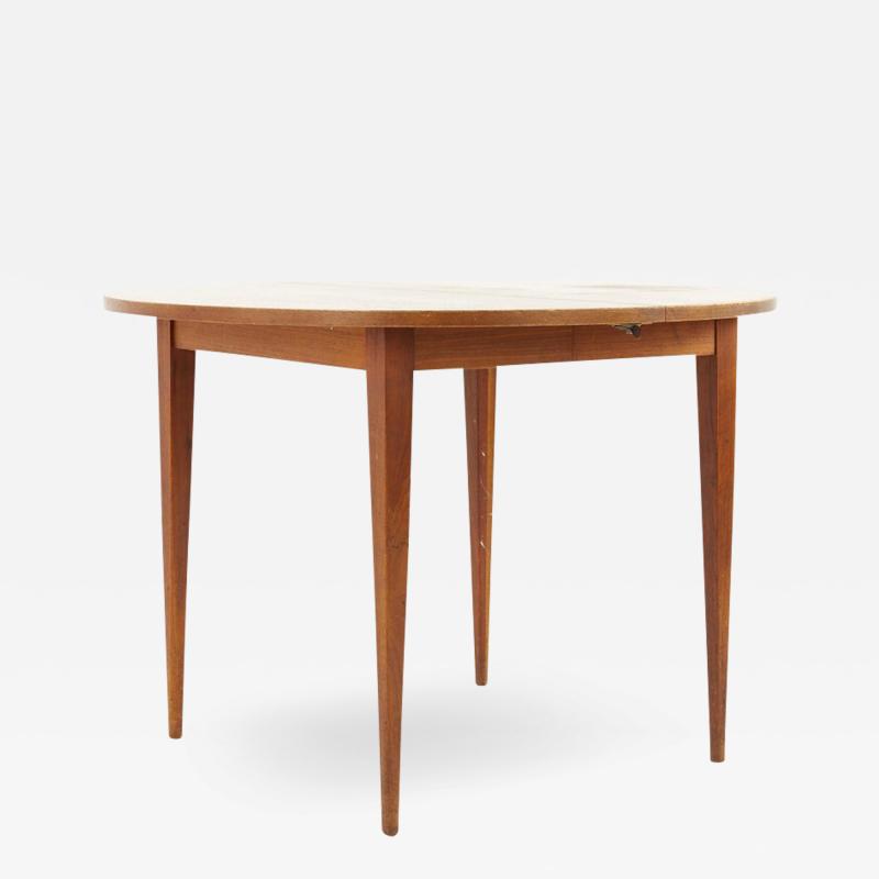 Norman Cherner for Plycraft Mid Century Walnut Round Expanding Dining Table