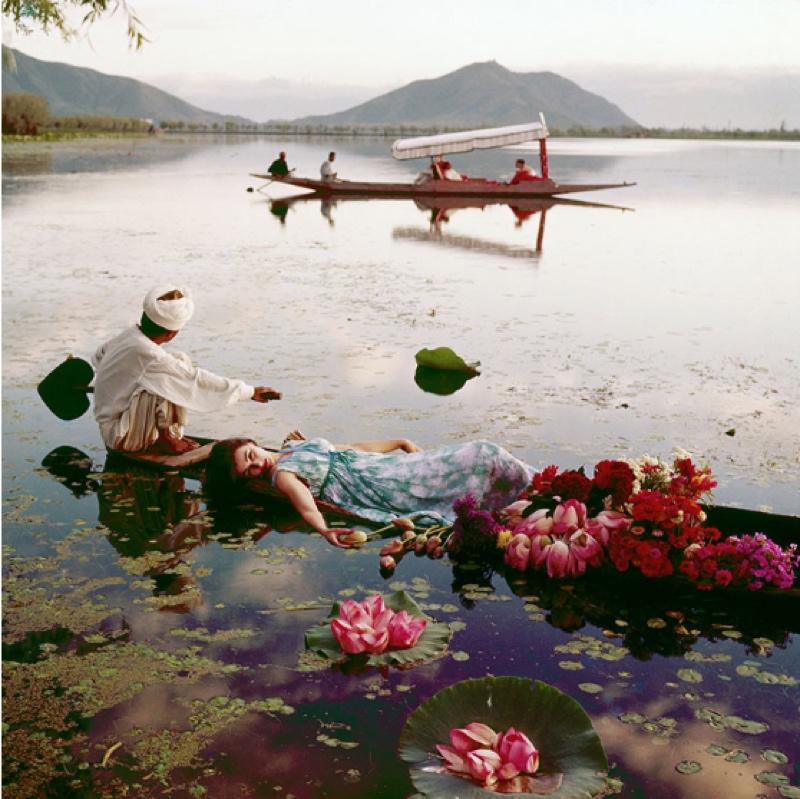 Norman Parkinson Floating With Flowers