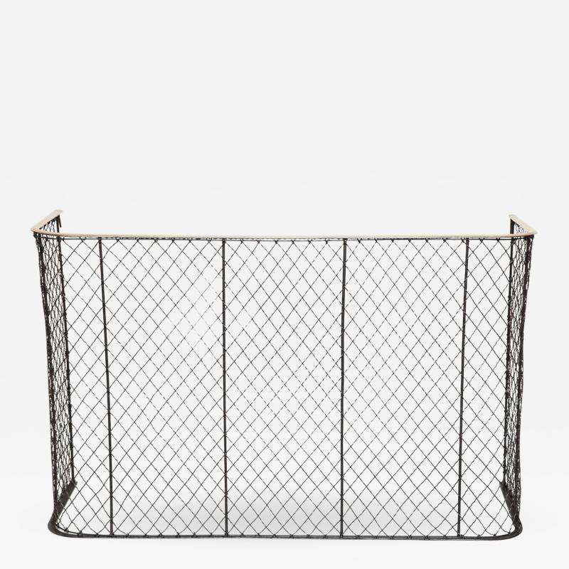 Nursery Guard with Wire Mesh and Brass Rail 44 Wide