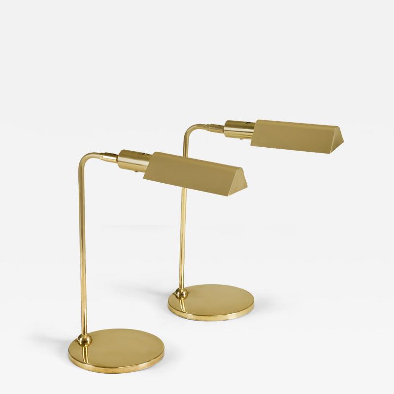 Nya ia Pair of brass desk table lamps by Nya ia Sweden 1960s