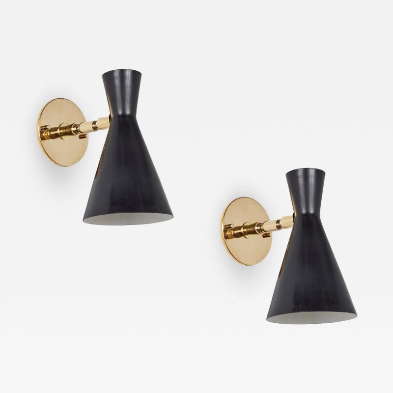 O Luce Pair of 1950s Diablo Sconces by Giuseppe Ostuni for O Luce