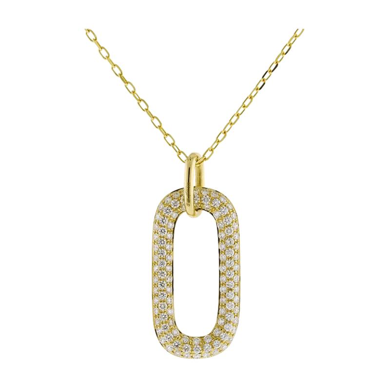 OVAL PAV DIAMONDS PENDANT