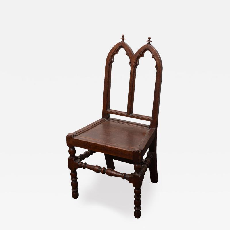 Oak Gothic Side Chair 19th C