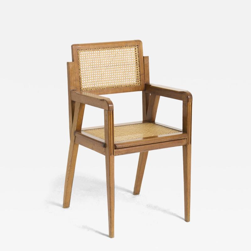 Oak and Cane Armchair