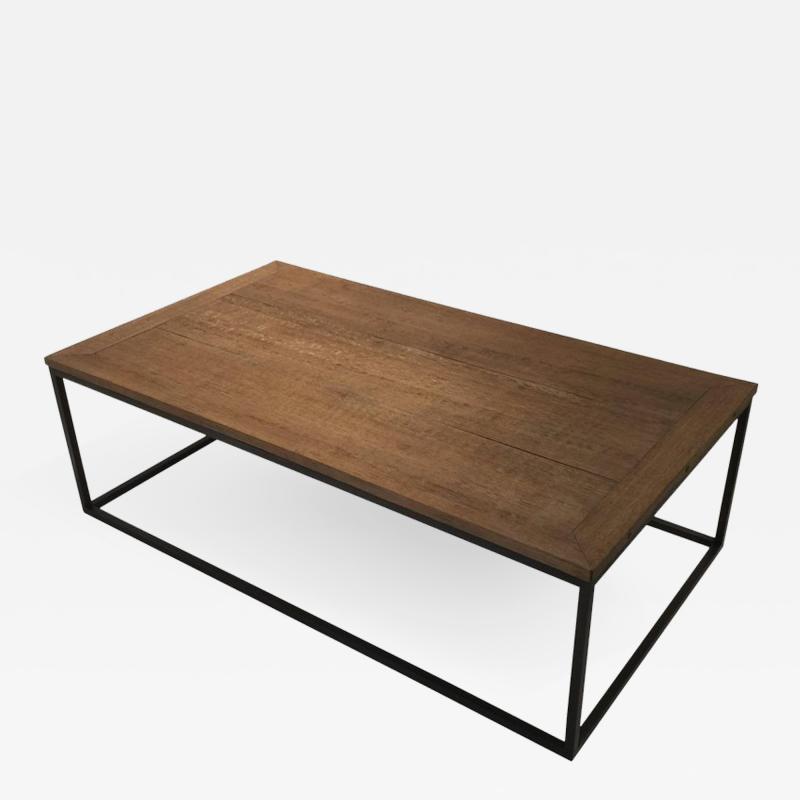 Oak and Steel Coffee Table