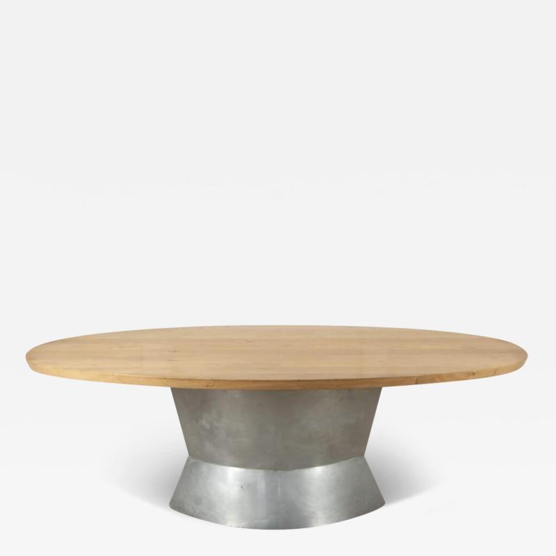 Oak and Zinc Dining Table