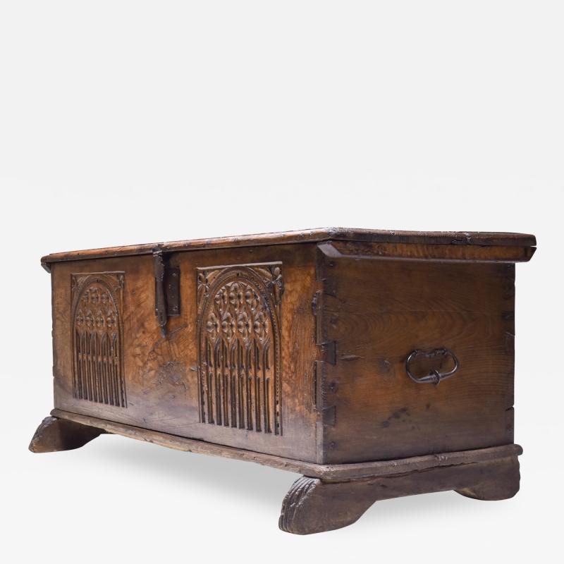 Oak chest 18th century France Haut Savoie 1850s