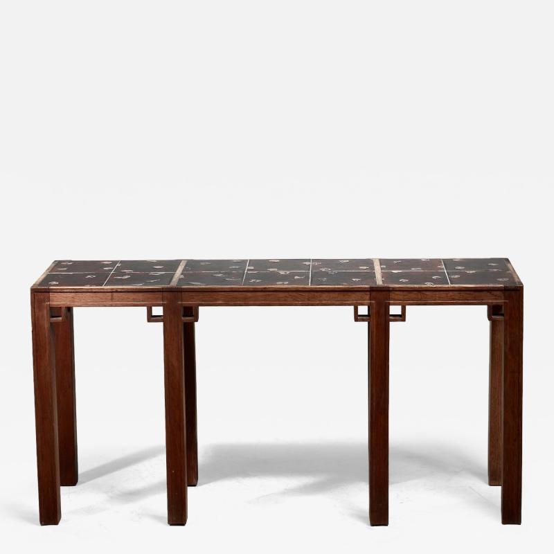 Oak console table