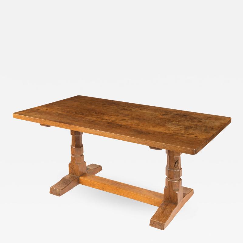 Oak table by Mouseman of Kilburn