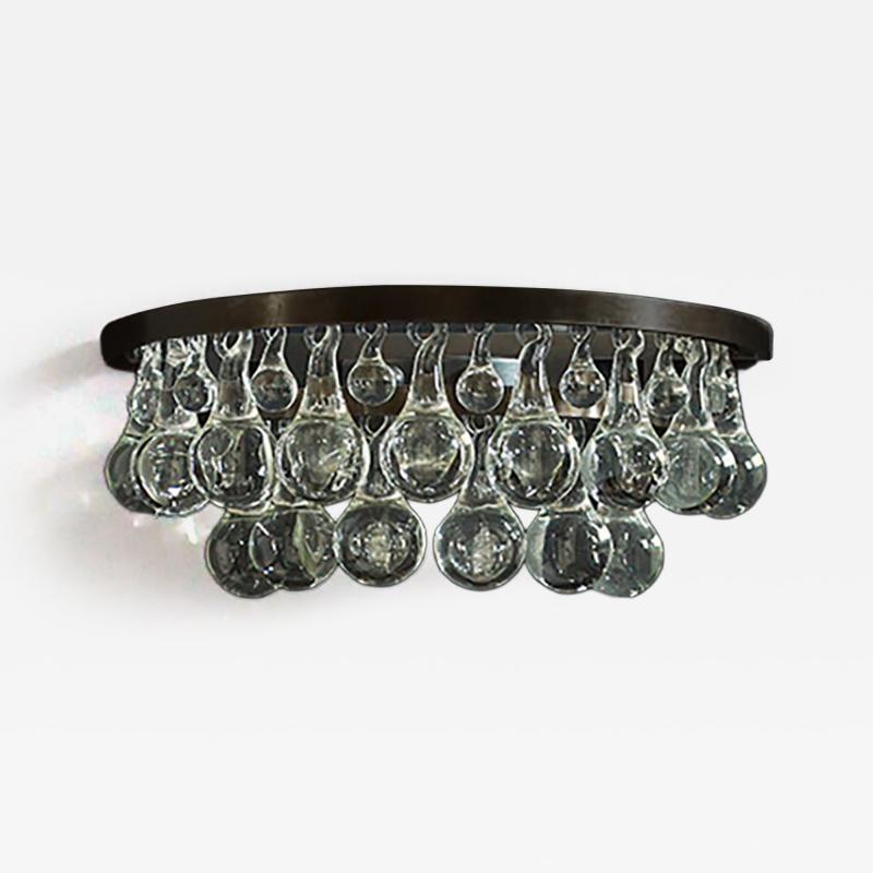 Ochre Pear Glass Sconces Bronze Patinated Frame 2 tiered Rim 3 Available