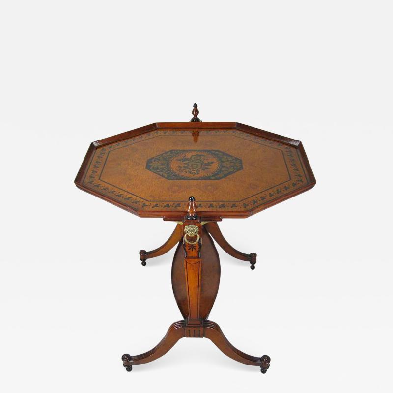 Octagonal Tilt Top Tray Table