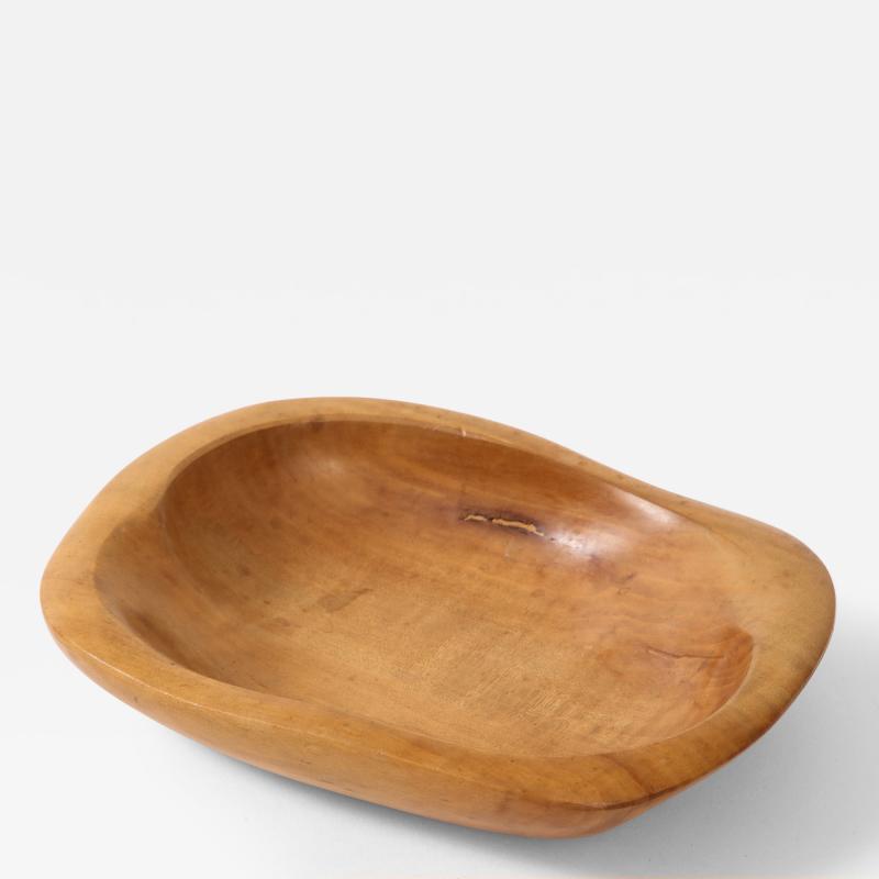 Odile Noll Hand Sculpted Wooden Dish by Odile Noll France c 1950