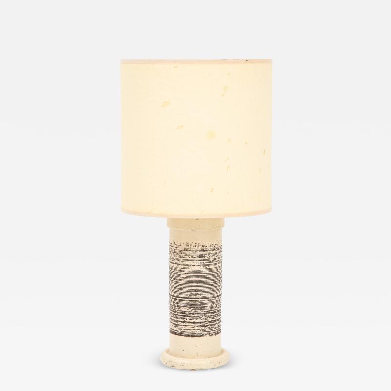 Off White Ceramic Table Lamp by Keramos for Sevres circa France 1950s