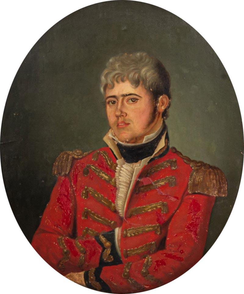 Oil Painting of a Military Officer