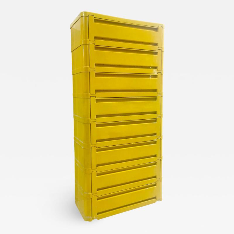 Olaf Van Bohr Italian Yellow Space Age Chest of Drawers by Olaf von Bohr for Kartell