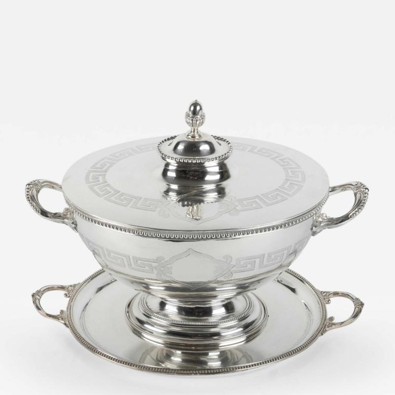 Old English Sheffield Silver Plated Covered Tureen