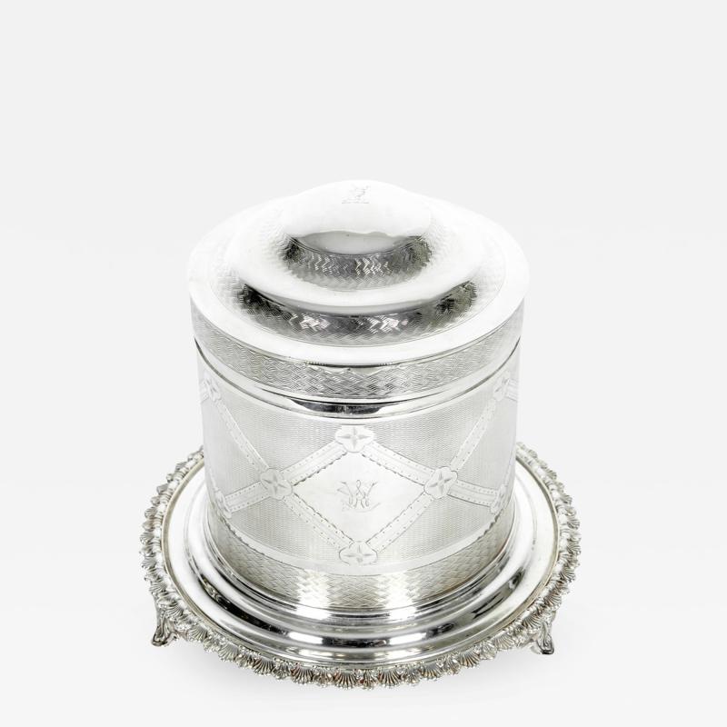 Old English Silver Plate Biscuit Box Tea Caddy