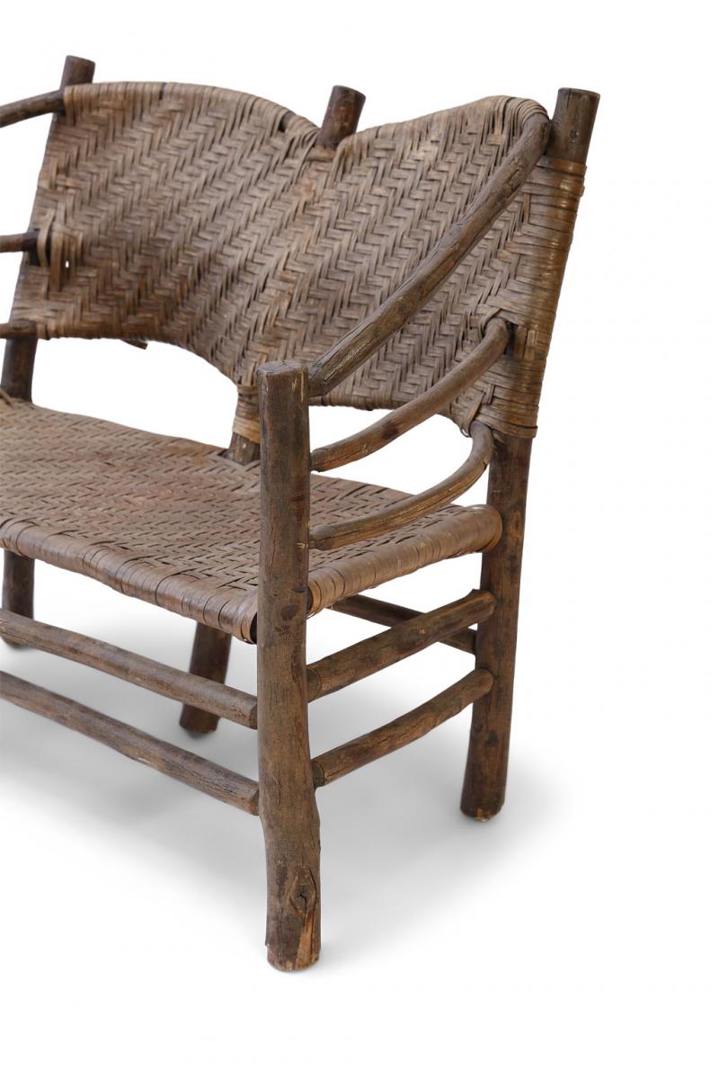 Old Hickory BarrelBack Settee