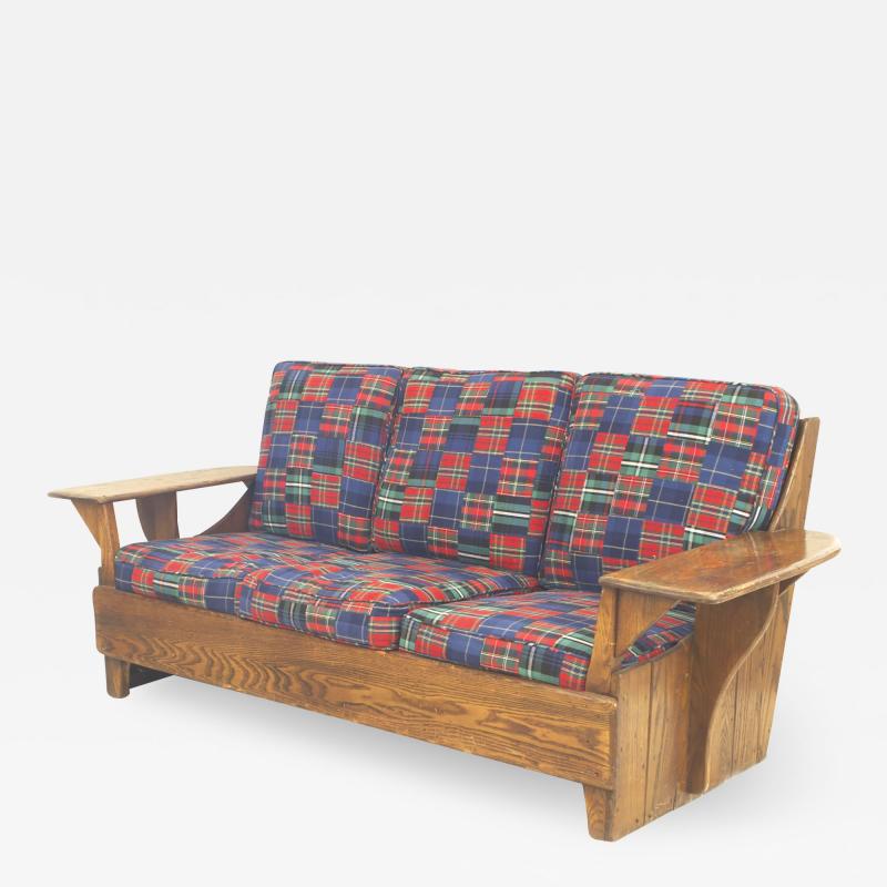 Old Hickory Mission Plaid Settee