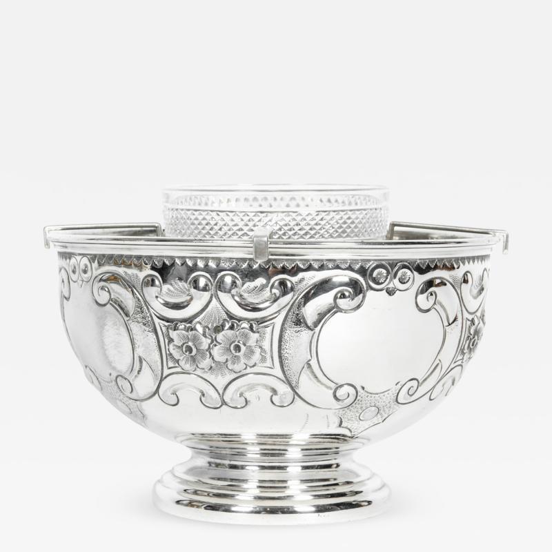 Old Sheffield Silver Plate Copper Three Piece Caviar Set
