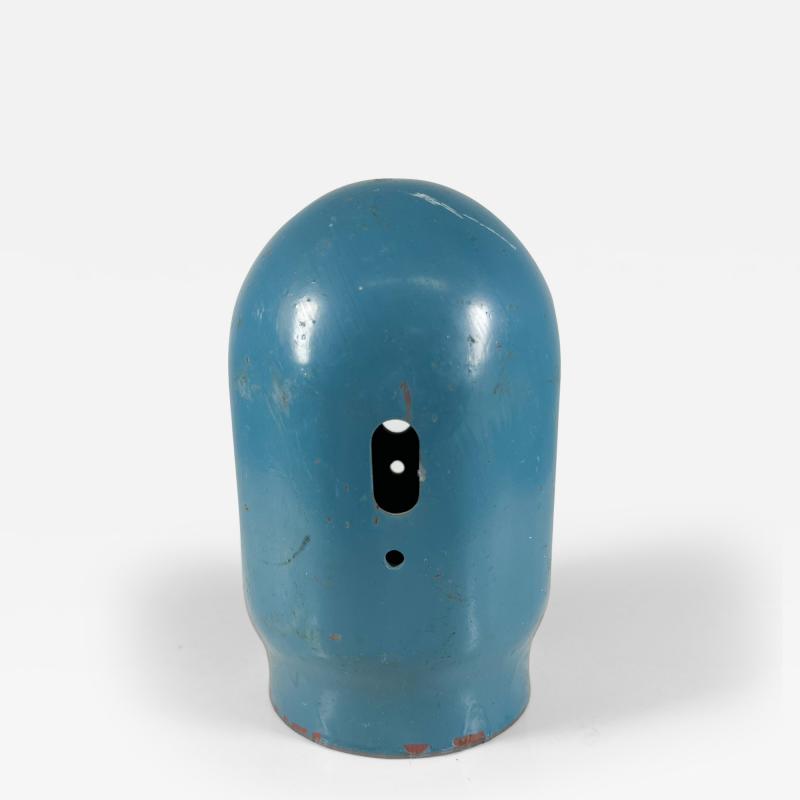 Old Vintage Blue Threaded Gas Cylinder Cap