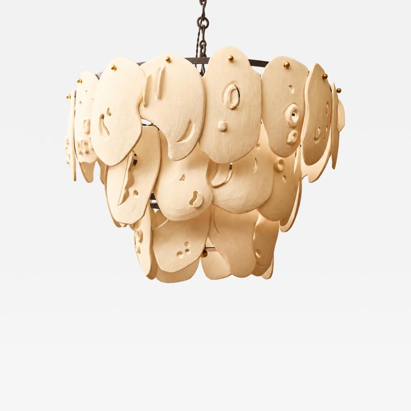 Olivia Cognet Olivia Cognet Cascade Ceramic and Iron Chandelier