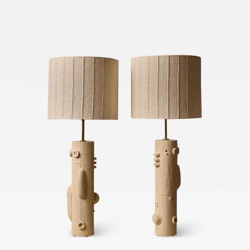Olivia Cognet Pair of Olivia Cognet Ceramic Table Lamps