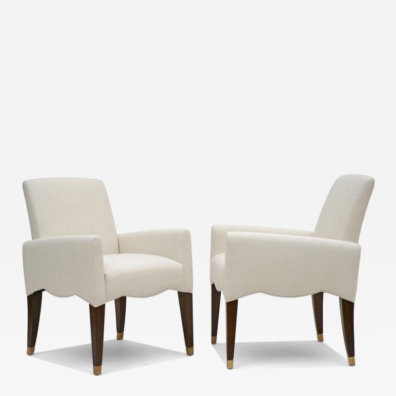 Olivier Gagnere Pair of Upholstered Side Chairs by Olivier Gagnere