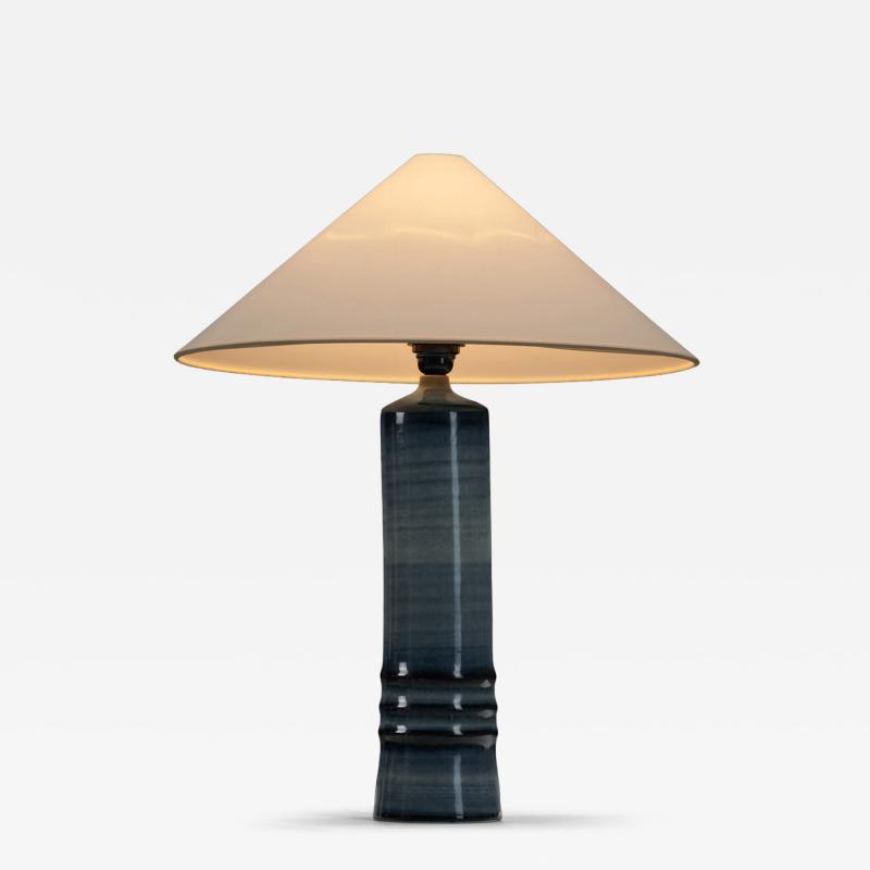 Olle Alberius Blue Glaze Table Lamp by Olle Alberius for R rstrand Second Half of the 20th C