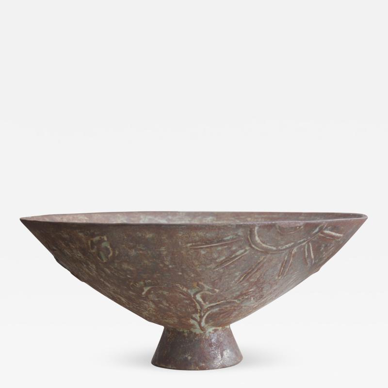 Olof Hult Mikrokosmos Urn in Iron with Verdigris Finish by Olof Holt for Nafveqvarns