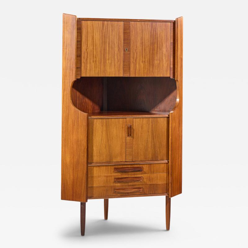 Omann Jun Omann Jun Style Mid Century Danish Rosewood Corner Cabinet